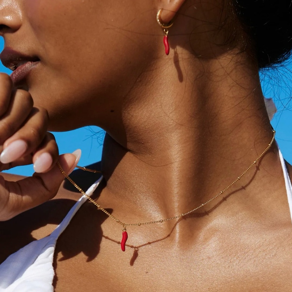 Chili Necklace and Earring Set